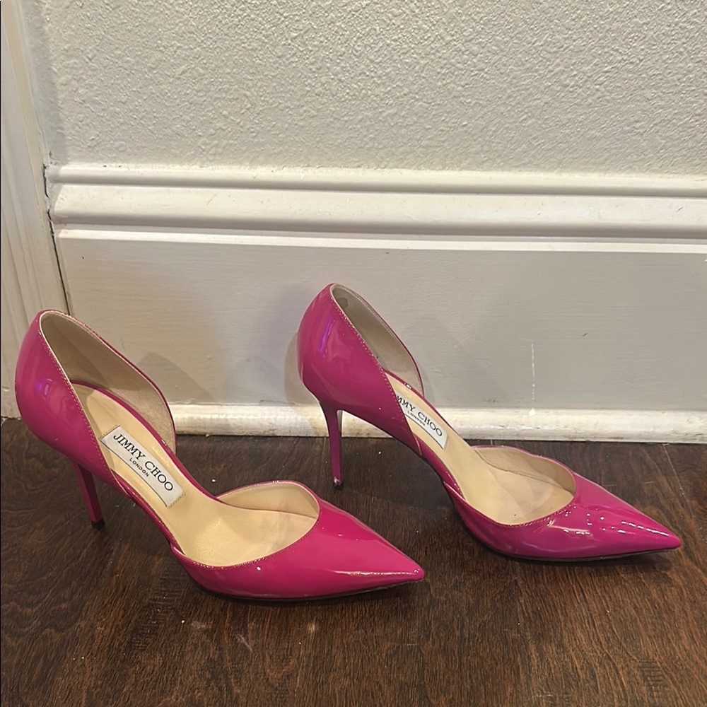 Jimmy Choo Pink Heels with D'Orsay Cut and Stiletto Heel